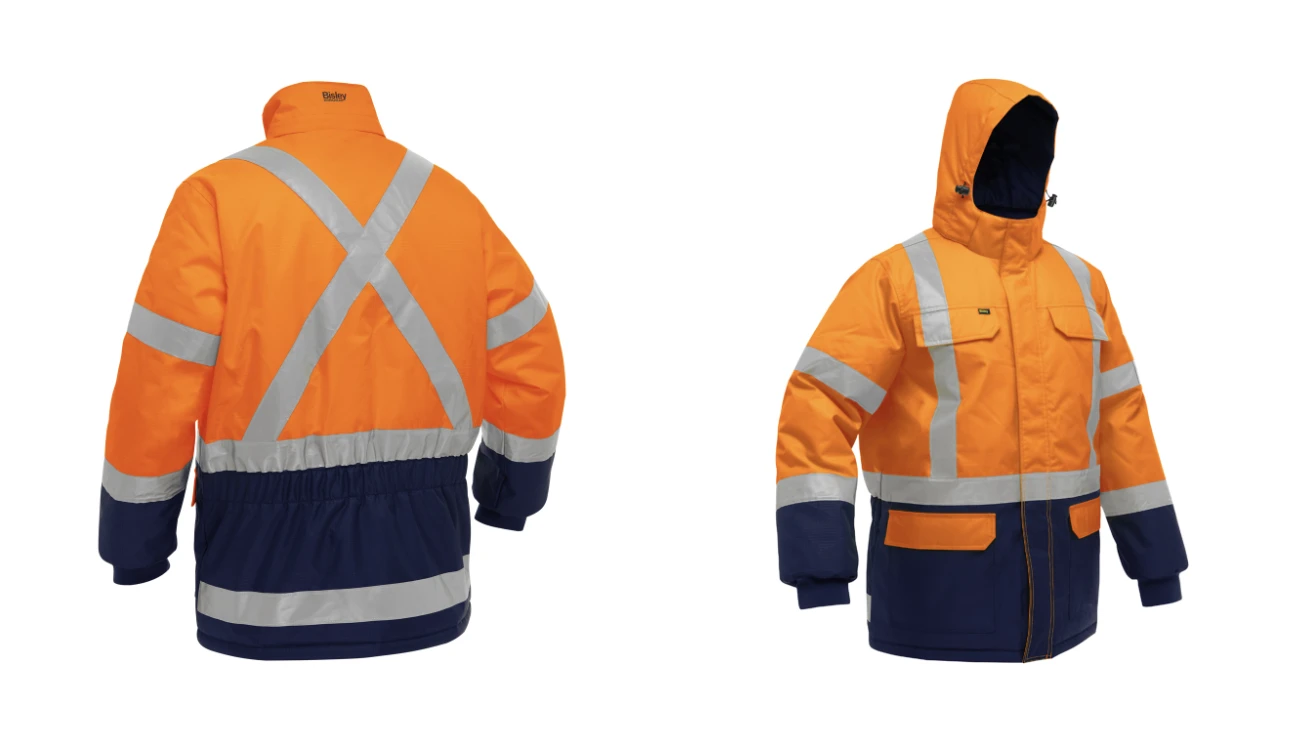 Bisley® ANSI Type R Class 3 and CSA Z96 Class 2 X-Back Extreme Cold Jacket with Navy Bottom, 1 EA  #343M6450X - Image 4